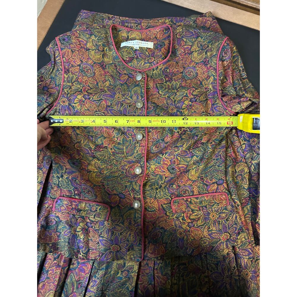 Vintage Nancy Johnson Paisley Skirt Set, Size 4P - Picture 6 of 7